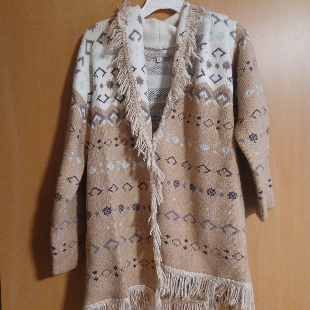 Front tie long cardigan